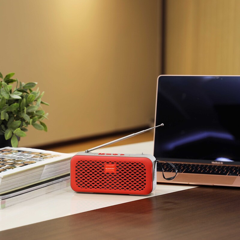 Olsenmark Portable Wireless Speaker with USB, OMMS1212, Orange/Grey