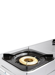 Olsenmark Double Burner Gas Stove with Auto Ignition, OMK2230, Silver