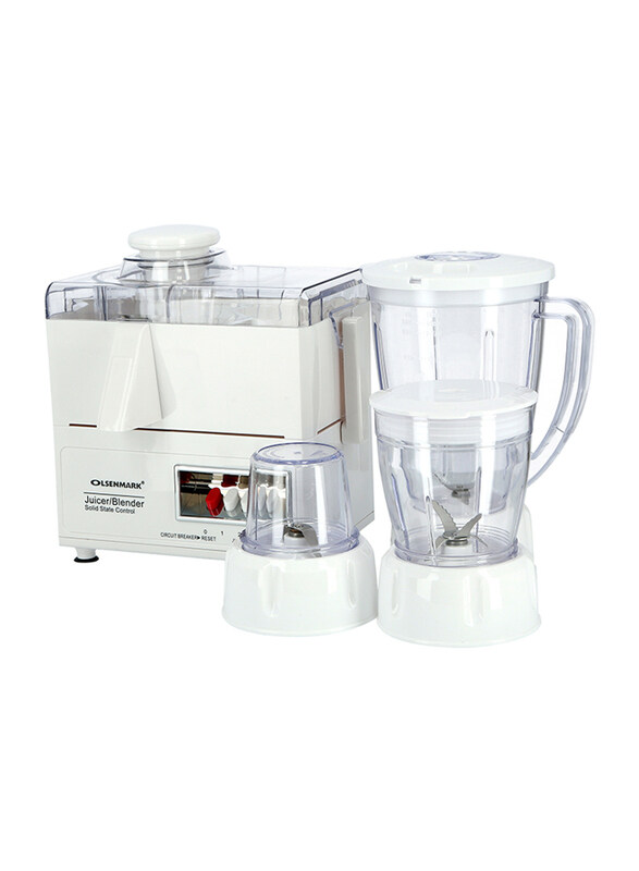 

Olsenmark 4-in-1 Food Processor & Juicer, 600W, OMSB2137, White