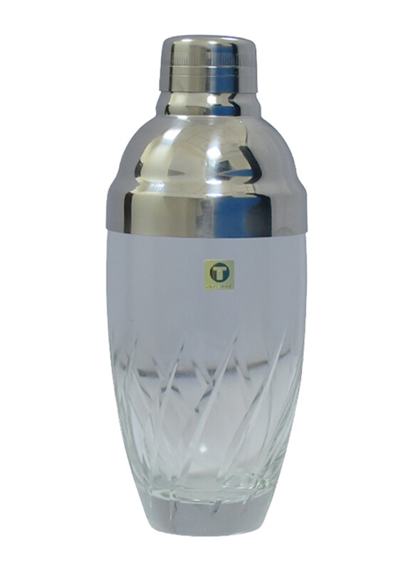 

Sekura 400ml Stainless Steel & Glass Yarai Cocktail Shaker, Clear/Silver