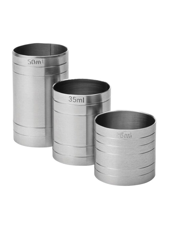 

Utopia 2-Piece 125ml Stainless Steel Thimble Measure Jigger, Silver