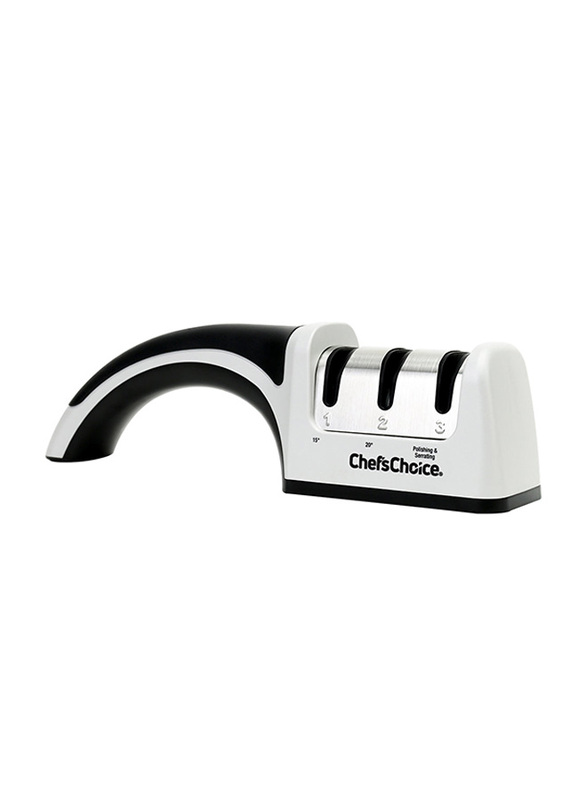 Chef’s Choice 4643 ProntoPro Hone Manual Euro-American and Asian Style Knives Precise Bevel Angle Control Diamond Abrasive Knife Sharpening, White