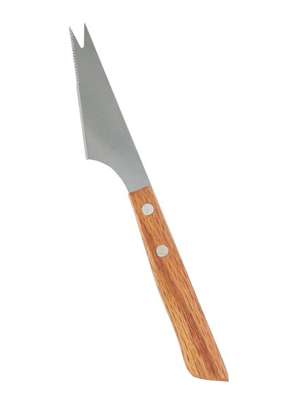 Fruit Knife with Garnish Pick, Brown/Silver