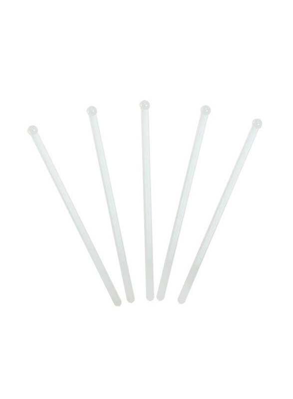 

Crossbow 100-Piece 15.3cm Plastic Drink Stirrer with Ball Head, Clear