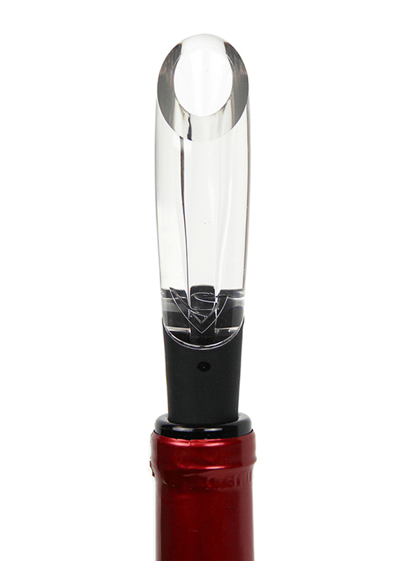 Vinturi V9060 On-Bottle Wine Aerator, Black/Silver