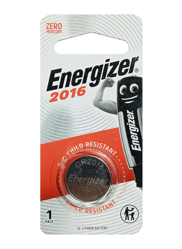 

Energizer 3V Lithium Coin Batteries, ECR 2016 BP1, Silver