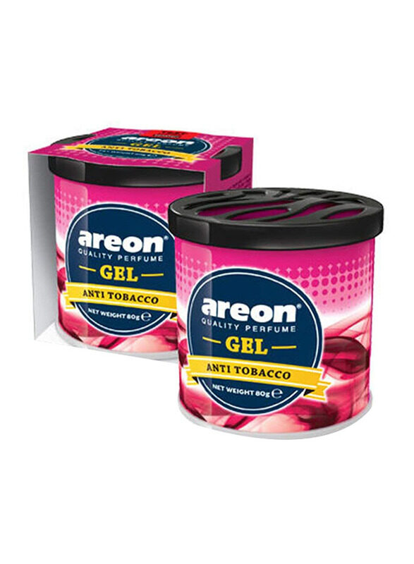 

Areon 80gm Anti Tobacco Gel Car Air Freshener Can, Pink