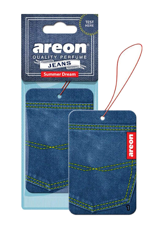 

Areon Summer Dream Dry Jeans Stand Car Air Freshener, Blue