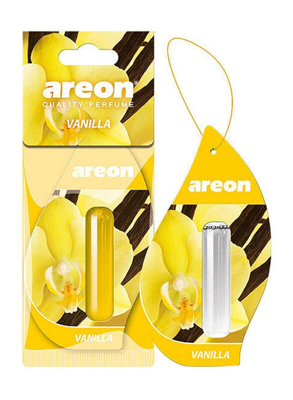 

Areon 5ml Vanilla Liquid Car Air Freshener, Yellow