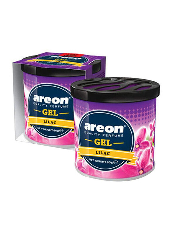 

Areon 80gm Lilac Gel Car Air Freshener Can, Pink