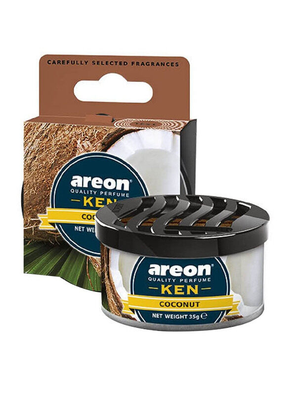 

Areon 35gm Ken Coconut Car Air Freshener Gel, White/Brown