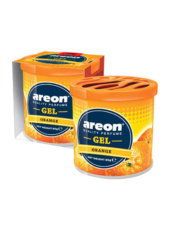 

Areon 80gm Orange Gel Car Air Freshener Can, Orange