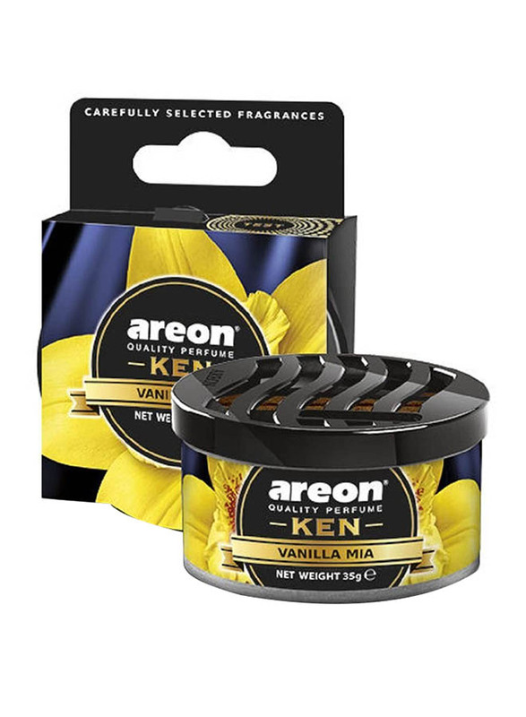 

Areon 35gm Ken Vanilla Mia Car Air Freshener Gel, Yellow/Black