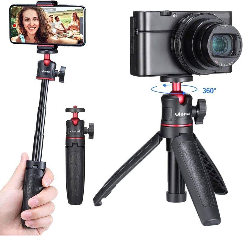 

ULANZI MT-08 EXTENSION POLE TRIPOD, MINI SELFIE STICK TRIPOD STAND HANDLE GRIP