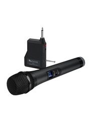 Fifine K025 Technology Wireless Microphone for Karaoke Nights and House Parties to Have Fun Over the Mixer, PA System, Speakers, Black