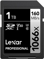 LEXAR PROFESSIONAL 1TB 1066X SDXC UHS-I CARDS, UP TO 160MB/S READ 120MB/S WRITE C10 V30 U3
