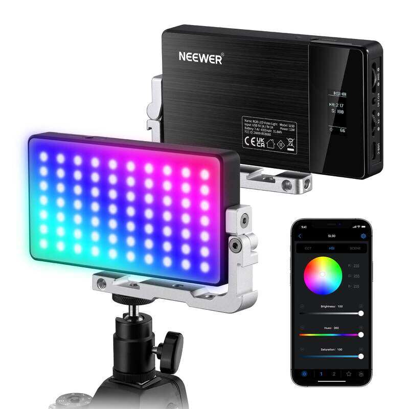 

NEEWER SL90 Aluminum Alloy RGB Panel Video Light( Camera, DSLR, Photography