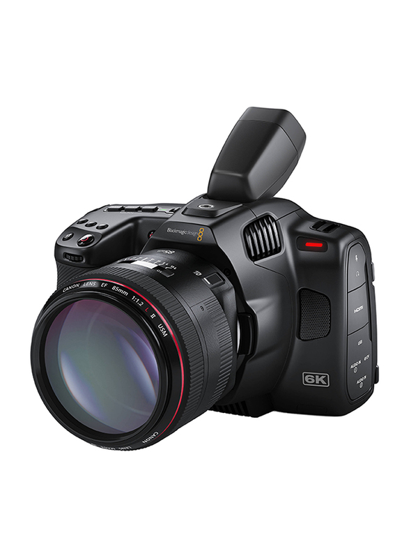 بلاك ماجيك ديزاين بوكيت سينما كاميرا 6 كيه برو DSLR ، مع عدسة إي إف ، 21.2 ميجابكسل ، أسود
