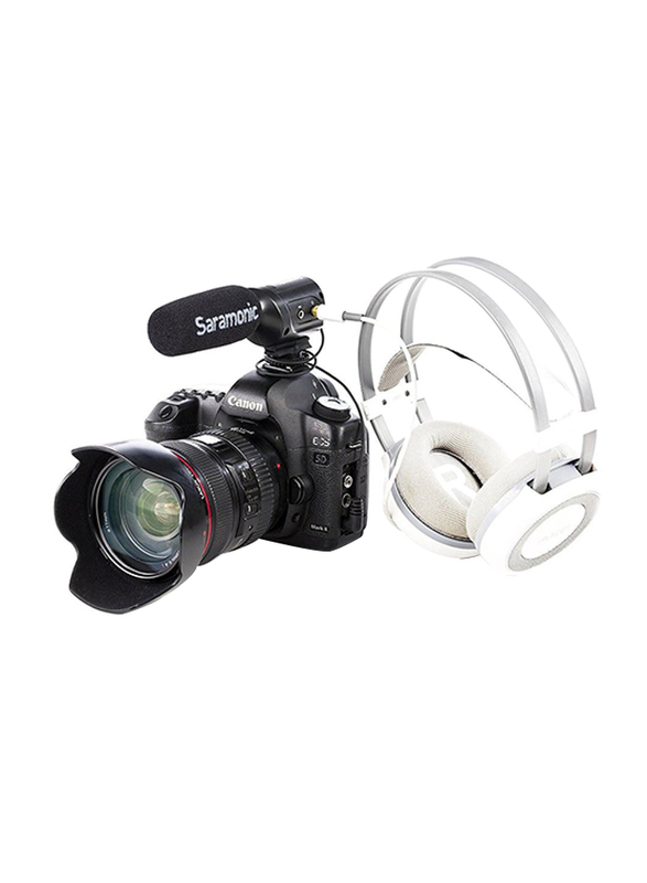 Saramonic SRM3 Directional Condenser Shotgun Microphone for Camera, Black