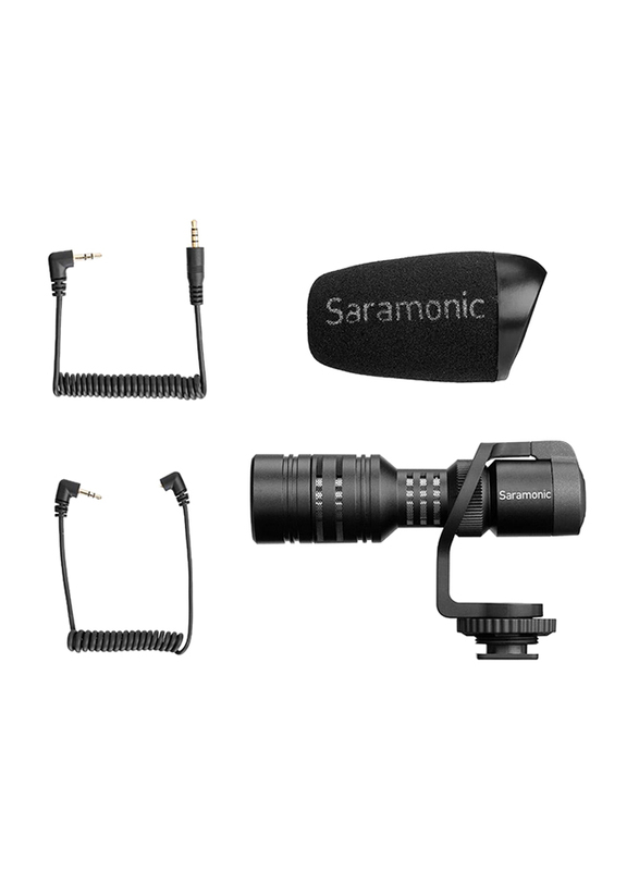 Saramonic VMIC Mini Ultra-Compact Camera-Mount Shotgun Microphone for DSLRs Cameras/Smartphones, Black