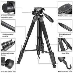 NEEWER ALUMINUM ALLOY CAMERA TRIPOD MONOPOD WITH PAN HEAD(BLACK)