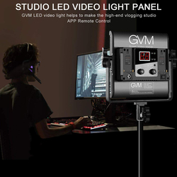 GVM 560-AS2L Dimmable Bi-Color Video Lighting Kit, 2 Packs LED Panel Light, 2300K-6800K, CRI 97+, Black