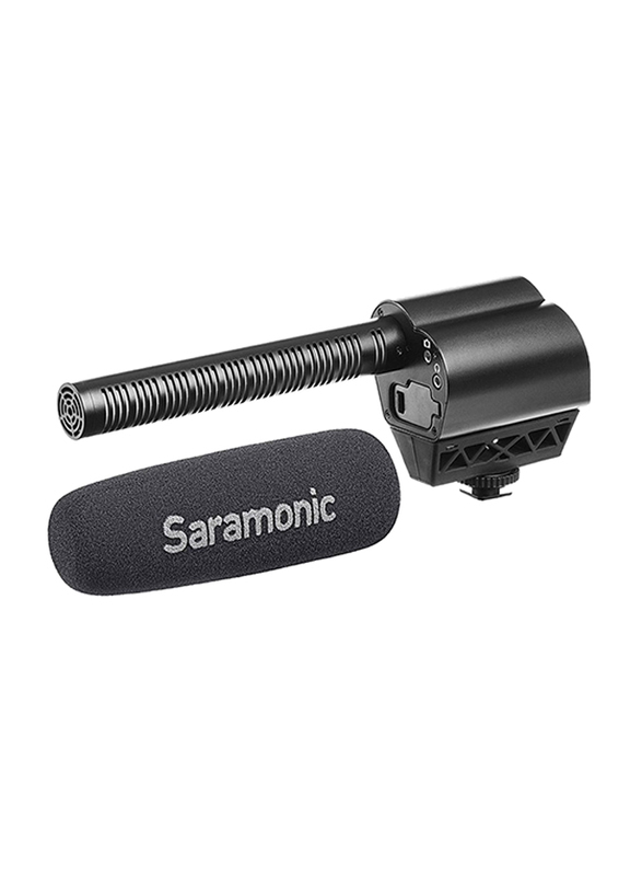 Saramonic VMIC Pro Advanced On-Camera Shotgun Microphone for DSLRs/Mirrorless/Video Cameras/Audio Recorders, Black