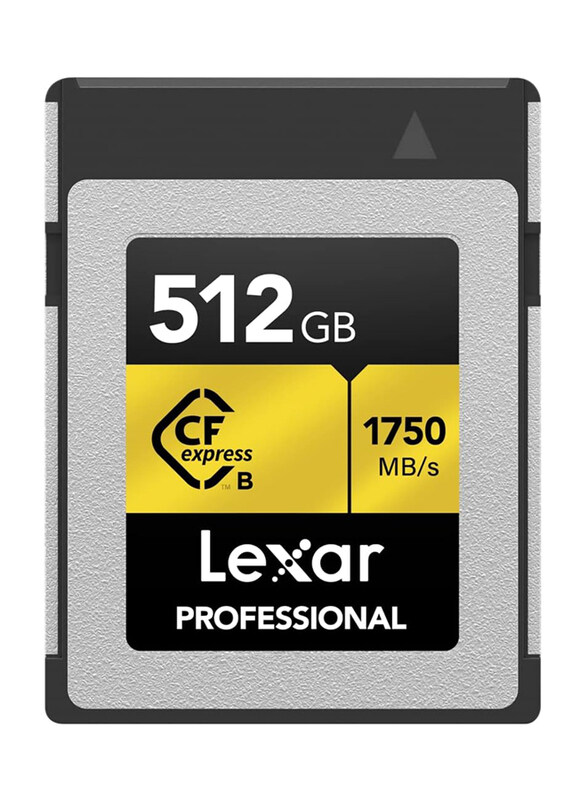 

Lexar 512GB Professional CFexpress Type B Memory Card, Silver/Gold