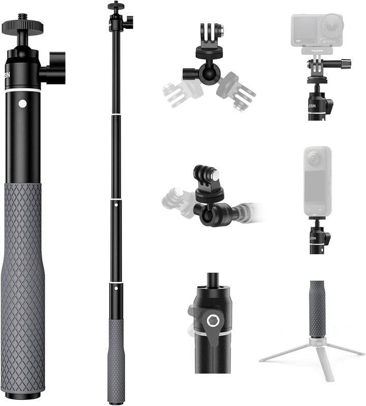 

TELESIN Aluminum Alloy Extendable Selfie Stick