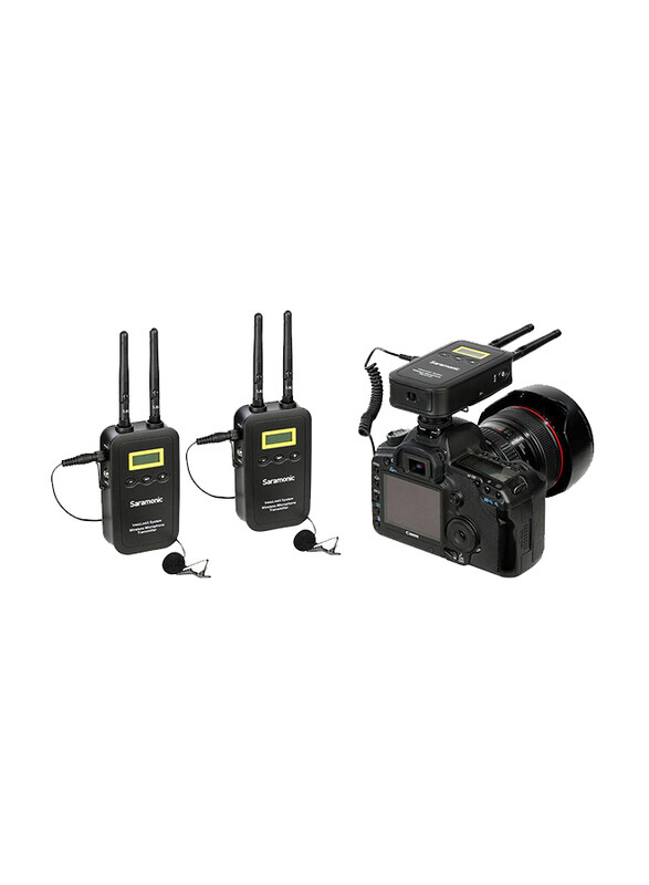 Saramonic VMIC LINK5 RX+TX+TX 2-Person Wireless Lavalier Microphone System with Portable 3-Channel Camera-Mountable Receiver for Camera/Camcorder, Black