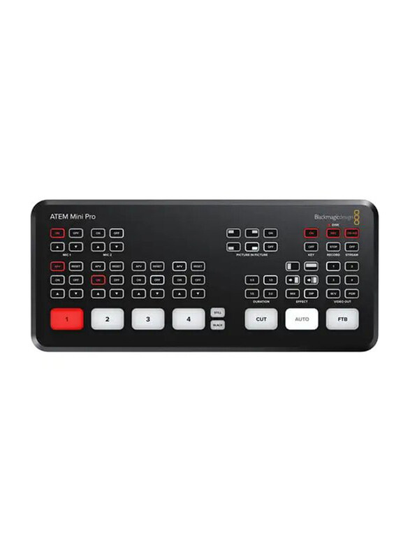 

Blackmagic Design Atem Mini Pro Video Mixer For Live Production And Live Streaming Swatemminibpr, Black