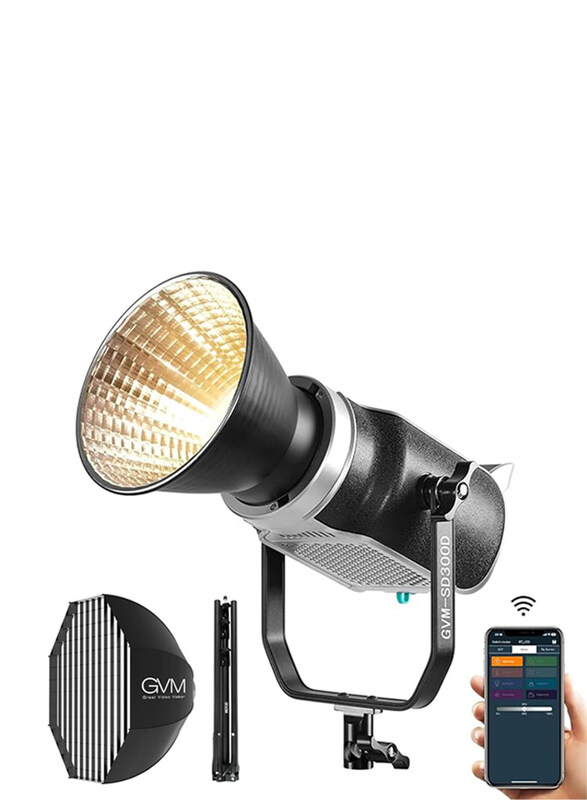

Generic GVM Great Video Maker LED Light with Softbox Tripod Kit, Black