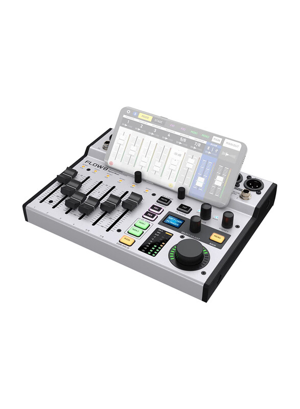 

Behringer Flow 8 8-Input Digital Mixer With Bluetooth Audio And App Control 60 mm Channel Faders 2 Fx Processors And Usb/Audio Interface, Multicolour