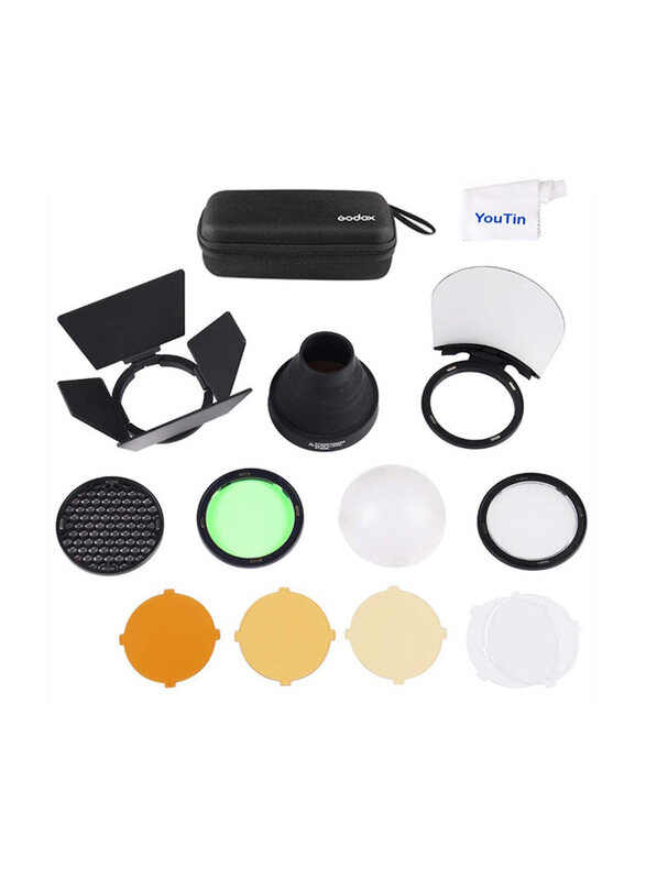 

Generic Godox Camera Flash Accessories Kit for Godox V1 Speedlight and H200R Round Flash Head to AD200 AD200pro Pocket, AK-R1, Multicolour