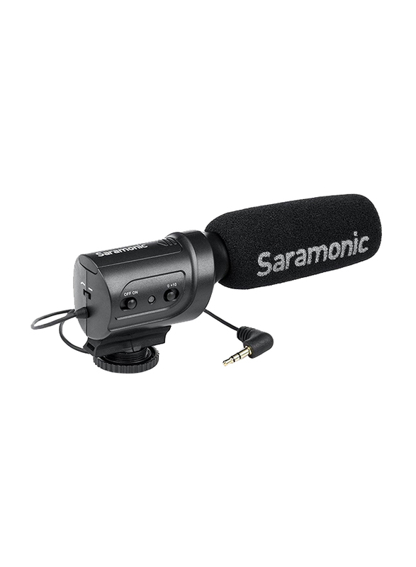Saramonic SRM3 Directional Condenser Shotgun Microphone for Camera, Black