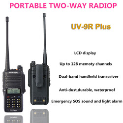 BAOFENG UV-9R PLUS 8W RADIO HANDHELD DUAL BAND PORTABLE WALKIE TALKIES WITH EARPIECE