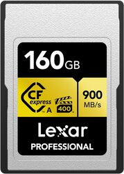 LEXAR PROFESSIONAL 160GB CFEXPRESS TYPE A CARD GOLD SERIE, UP TO 900MB/S READ 800MB/S WRITE. VPG 400