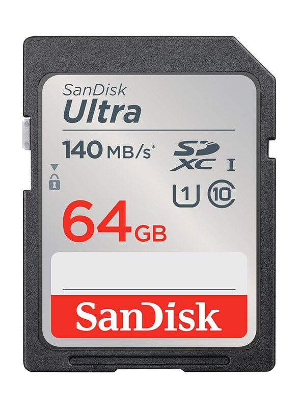 

Sandisk 64GB Ultra SDXC Karta Pamici Class 10 UHSI 140 MBs, Multicolour