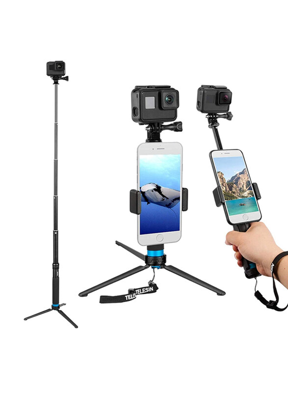 

Universal Telesin Selfie Stick Monopod for GoPro, Black