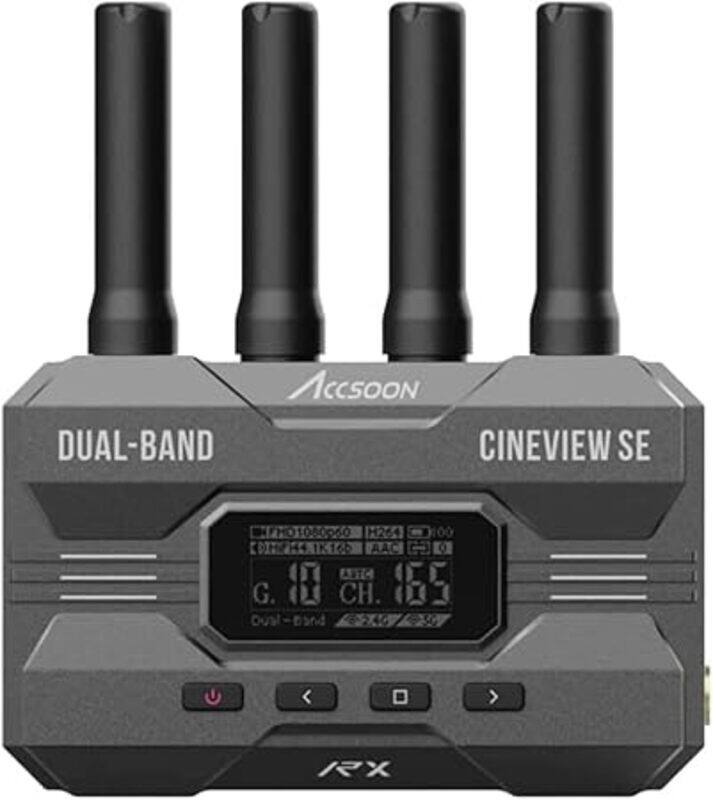 

Accsoon CineView WIT04-SE-RX Video Receiver Dual-Band SDI&HDMI Wireless 1200ft(350m) Range up to 4 Monitor Devices 2.4+5Ghz 1080p 60fps Latency Less T