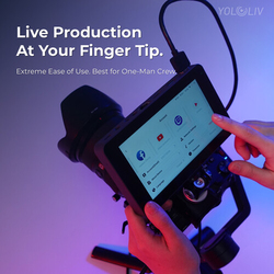 YoloLiv YoloBox Mini Ultra-Portable All-in-One Smart Live Streaming Encoder & Monitor, Black