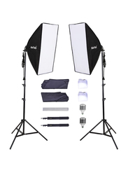 Nicefoto KT-1305 Professional 2 Light Kit, LED 180 2 pcs 50x70cm Softbox, 2pcs 220ALight Stand Kit, LED Lamp Set, Multicolor