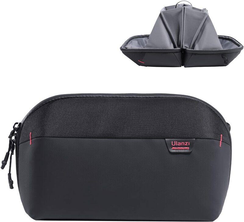 

ULANZI Traker Tech Pouch Pro 2.5 L, Electronics Organizer, Splash-resistant, Travel Accessory Handle Bag-Black