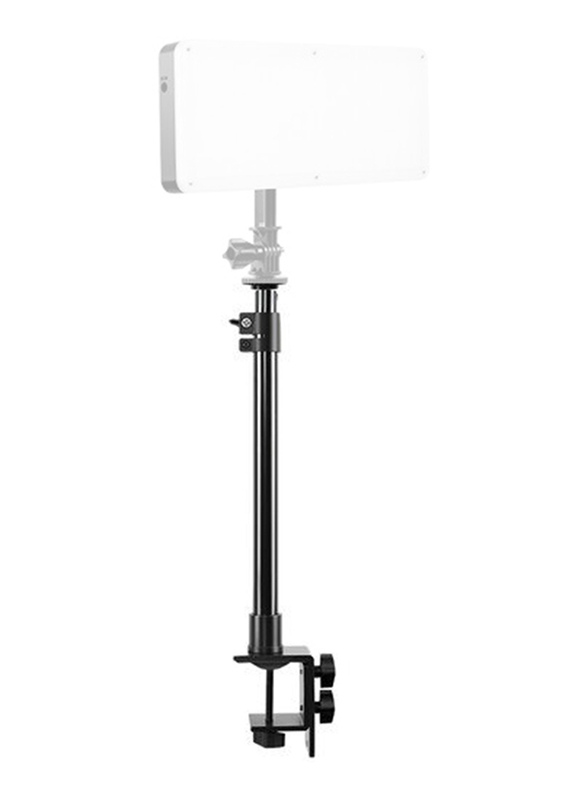 GVM Adjustable Desk Clamp Mount Stands 1/4" Screw Tip for DSLR Camera Ring Light, ST-03, Black