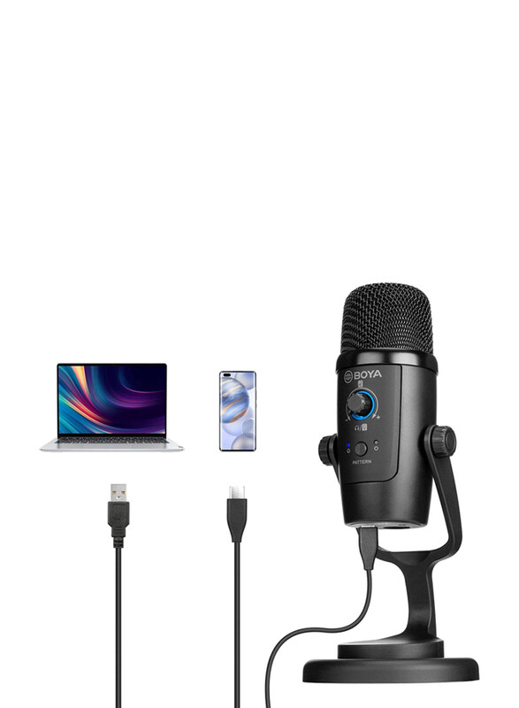 

Boya BY-PM500 USB Condenser Microphones with Table Stand, Black