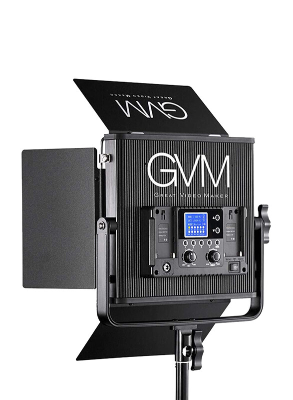 

Unbranded Great Video Maker 896S LED Bi-Color Video Lights with Joint Control for Video Studio Shooting, LED Panel Light + Barn door (Single Light), Black/White
