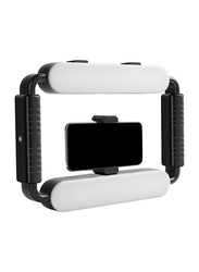 Great Video Maker LT-10S Smartphone Video Camera Rig Light with Bluetooth Control, Black/White