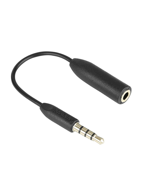 Saramonic TRS Microphone Adapter Cable, 3.5mm Male TRS to 3.5mm Female TRS for Smartphones/Tablets, Black
