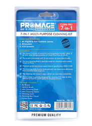 Promage PM111 7 In 1 Multi Purpose Cleaning Kit for Digital Cameras, Black/Blue