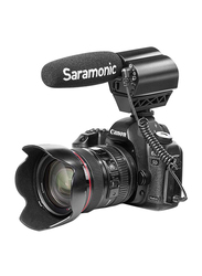 ميكروفون شوتغان من طراز سارامونيك VMIC على الكاميرا لكاميرات DSLR و بدون مراًة وكاميرات الفيديو ومسجلات الصوت ، أسود